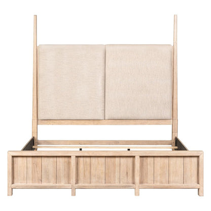 Proximity Place Queen Poster Bed - Barley Buff Birch Wood