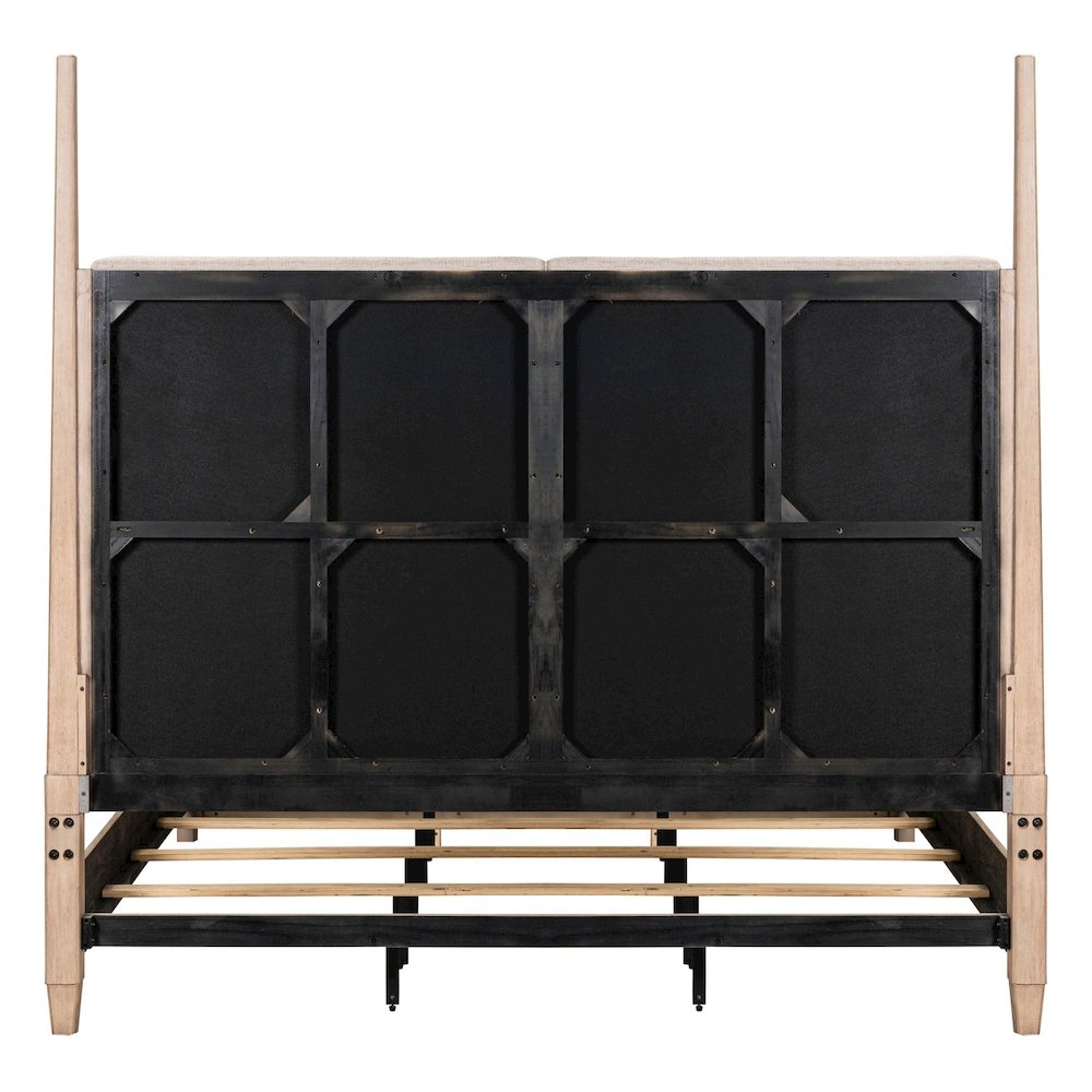 Proximity Place Queen Poster Bed - Barley Buff Birch Wood