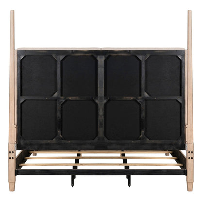 Proximity Place Queen Poster Bed - Barley Buff Birch Wood