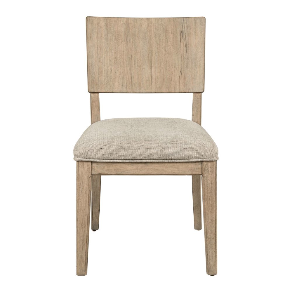 Proximity Place Panel Back Side Chair with Upholstered Seat - Barley Buff