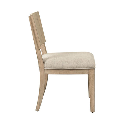 Proximity Place Panel Back Side Chair with Upholstered Seat - Barley Buff