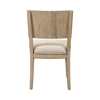 Proximity Place Panel Back Side Chair with Upholstered Seat - Barley Buff