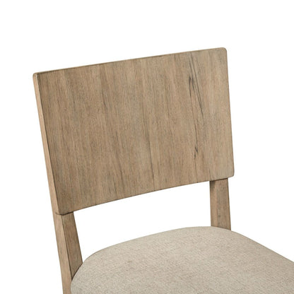 Proximity Place Panel Back Side Chair with Upholstered Seat - Barley Buff