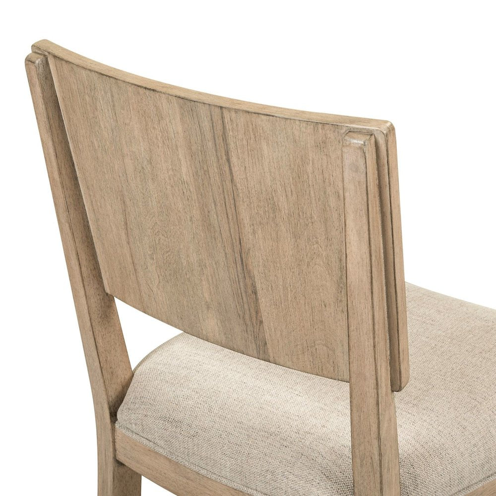 Proximity Place Panel Back Side Chair with Upholstered Seat - Barley Buff