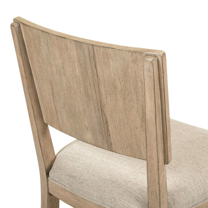 Proximity Place Panel Back Side Chair with Upholstered Seat - Barley Buff