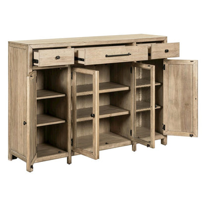 Proximity Place Buffet Cabinet - Removable Felt Silerware Tray, Storage & Glass