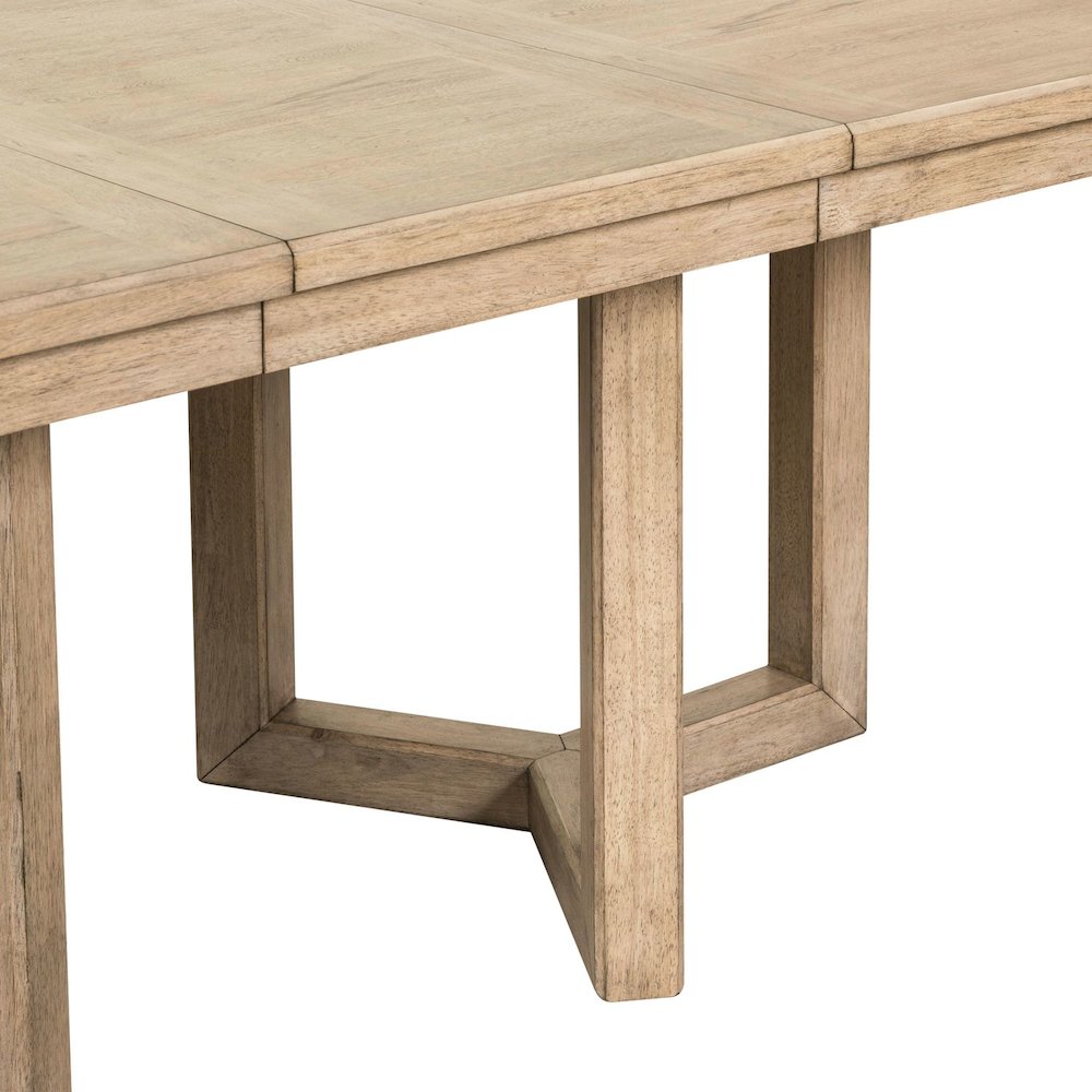 Proximity Place Double Pedestal Table with 18" Removable Leaf - Barley Buff