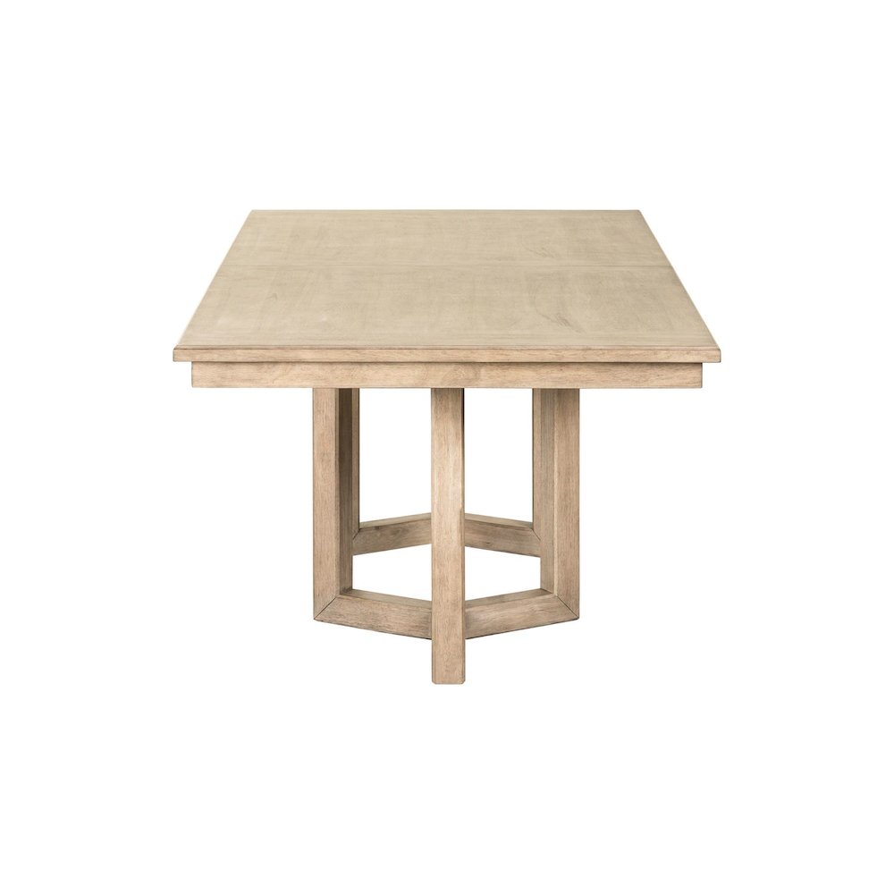 Proximity Place Double Pedestal Table with 18" Removable Leaf - Barley Buff