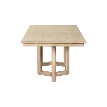 Proximity Place Double Pedestal Table with 18" Removable Leaf - Barley Buff