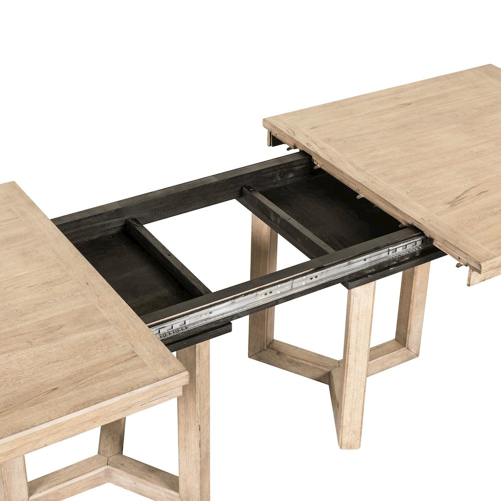 Proximity Place Double Pedestal Table with 18" Removable Leaf - Barley Buff