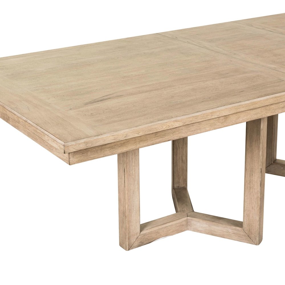 Proximity Place Double Pedestal Table with 18" Removable Leaf - Barley Buff