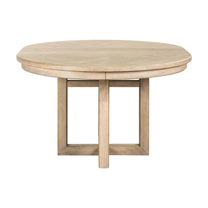 Proximity Place Round Pedestal Table with 12" Removable Leaf - Barley Buff