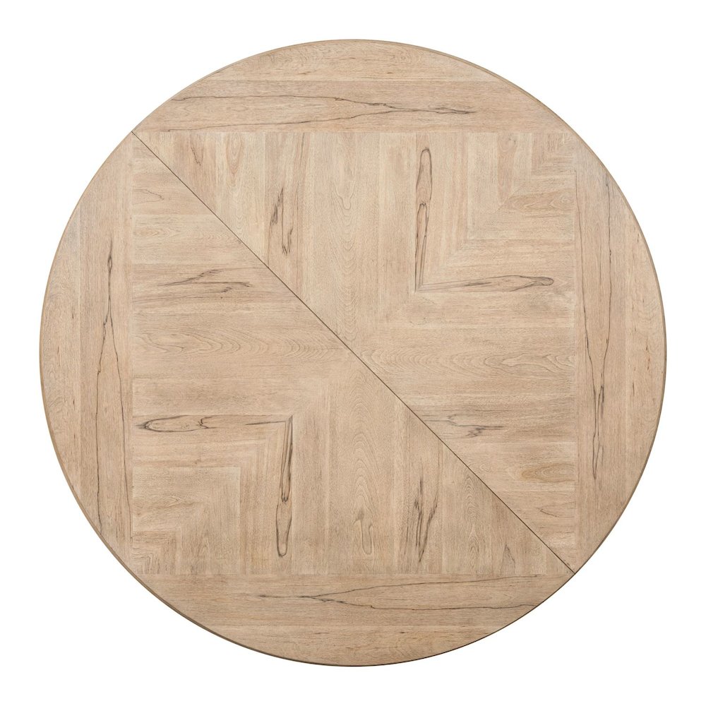Proximity Place Round Pedestal Table with 12" Removable Leaf - Barley Buff