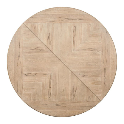 Proximity Place Round Pedestal Table with 12" Removable Leaf - Barley Buff