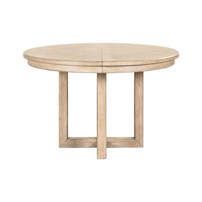 Proximity Place Round Pedestal Table with 12" Removable Leaf - Barley Buff