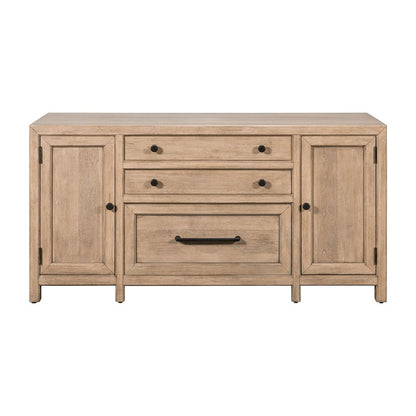 Credenza with File Drawer Adjustable Shelves Home Office Storage