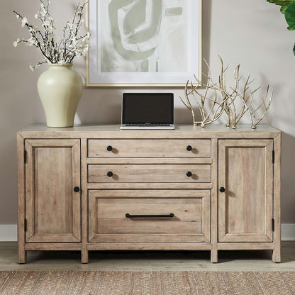 Credenza with File Drawer Adjustable Shelves Home Office Storage