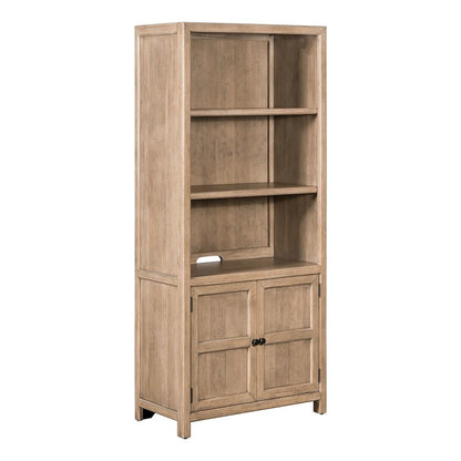 5 Pc Executive Set - Desk, Credenza, 2 Bookcases Storage - Barley Buff