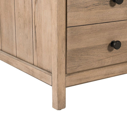 Executive Desk with Keyboard Tray Locking File Drawers Home Office Storage