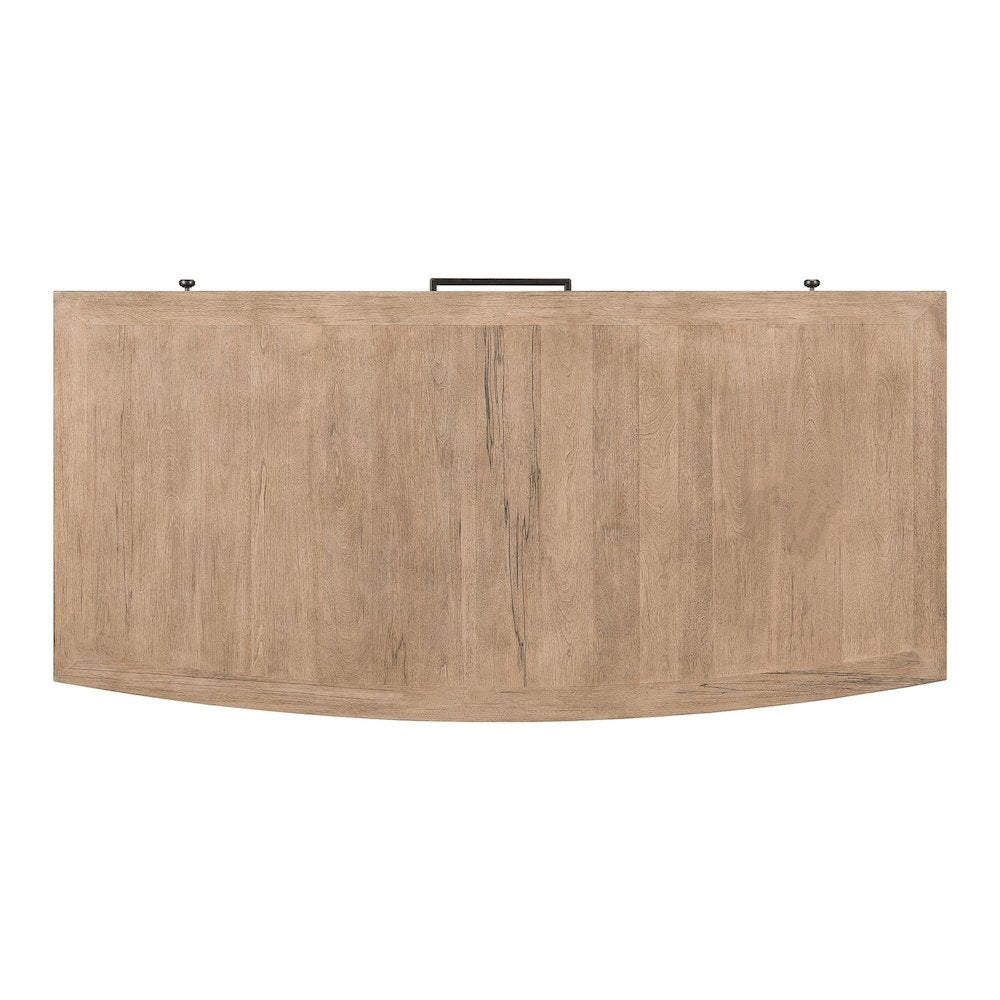 5 Pc Executive Set - Desk, Credenza, 2 Bookcases Storage - Barley Buff