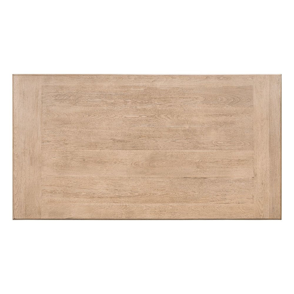 Living Room Rectangular Cocktail Table Center Trestle - Barley Buff Birch Wood