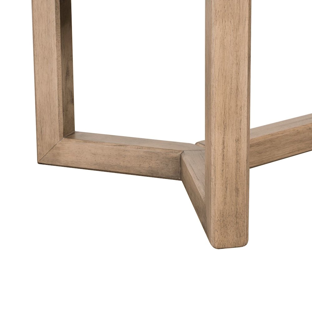 Living Room Rectangular Cocktail Table Center Trestle - Barley Buff Birch Wood