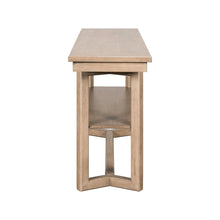 Living Room Sofa Table Center Trestle Display Shelf - Barley Buff Birch Wood