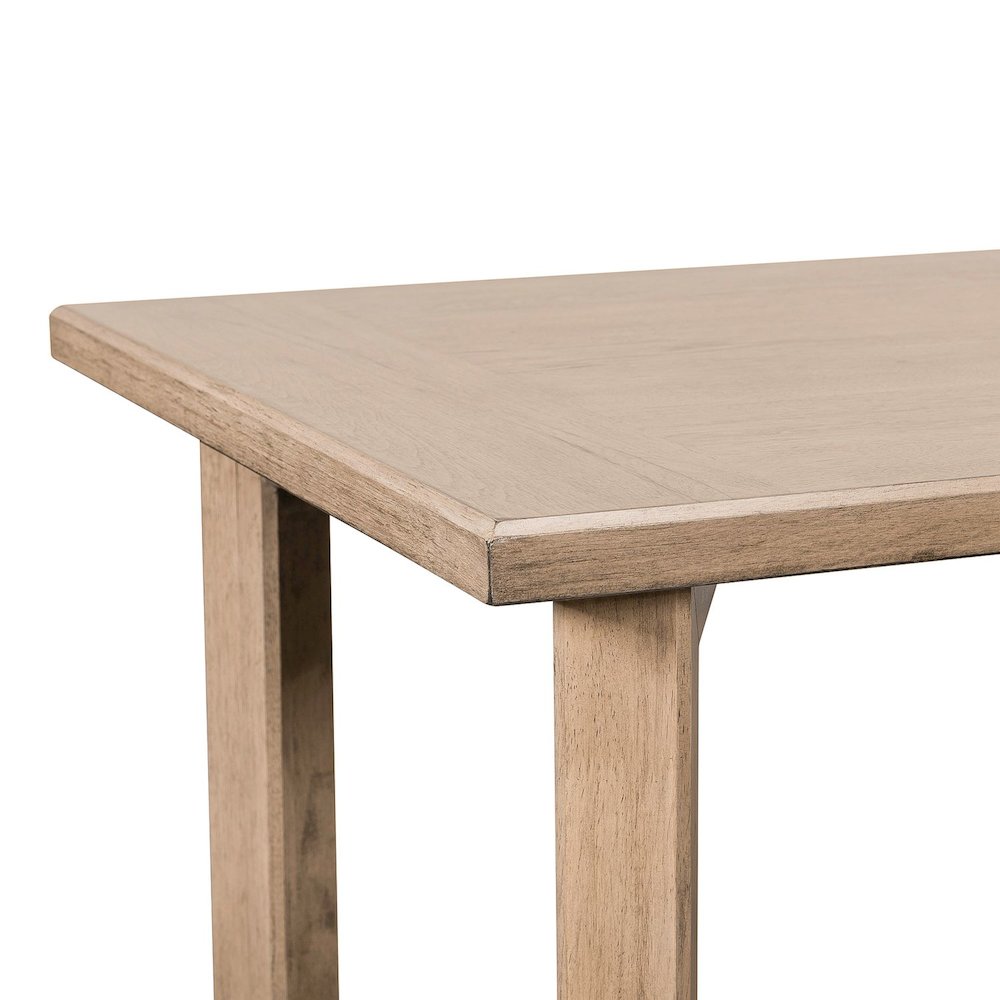 Living Room Sofa Table Center Trestle Display Shelf - Barley Buff Birch Wood
