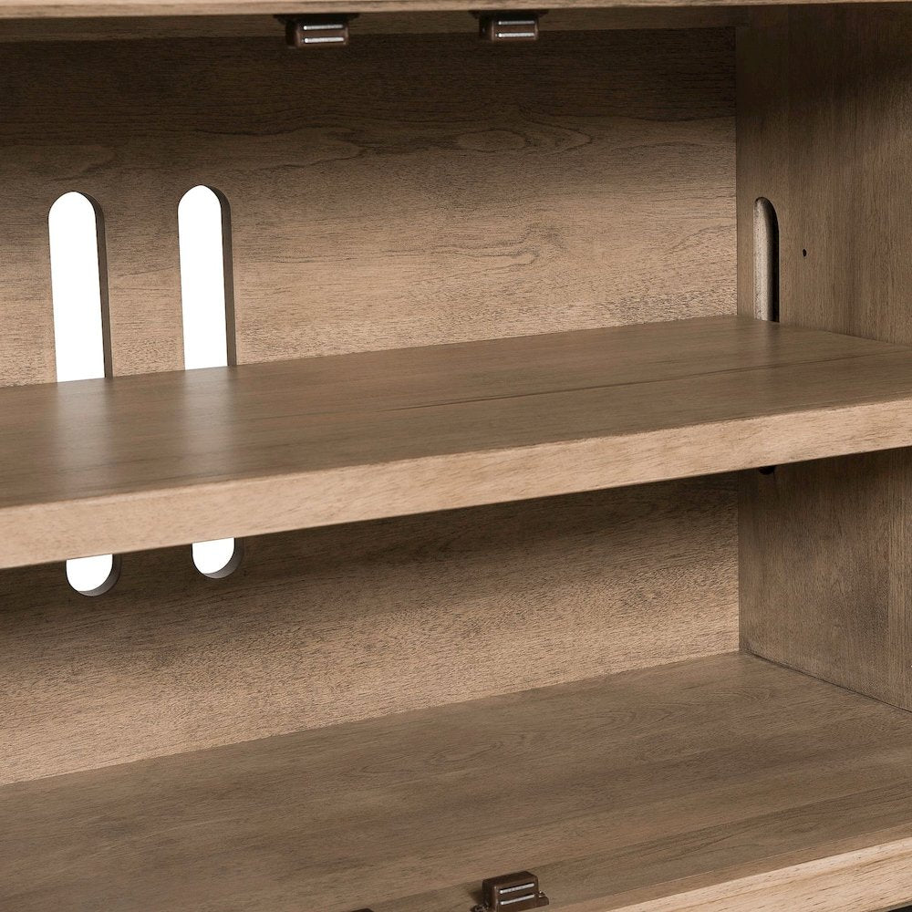 Proximity Place 82 Inch TV Console for Living Room  - Barley Buff