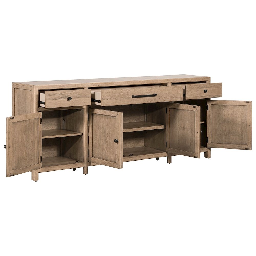 Proximity Place 82 Inch TV Console for Living Room  - Barley Buff
