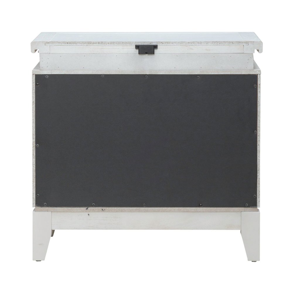 Reflections Nightstand - Pearl White & Rhinestone