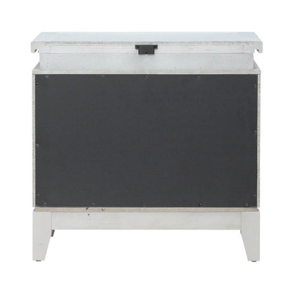 Reflections Nightstand - Pearl White & Rhinestone