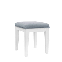 Reflections Vanity Stool - Wood Pearl White & Rhinestone