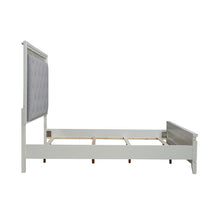 Reflections King Upholstered Bed - Pearl White & Rhinestone