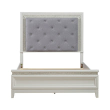 Reflections Queen Upholstered Bed - Pearl White & Rhinestone