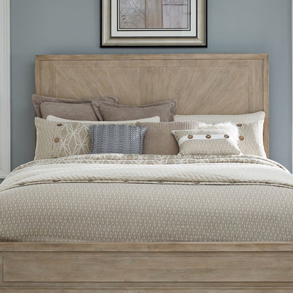 Brentwood Queen Panel Bed Headboard - Sandstone Brown