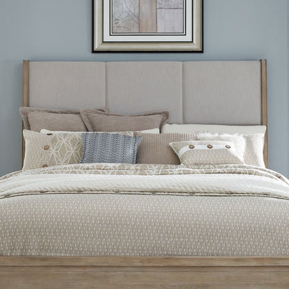 Brentwood King Upholstered Panel Bed Headboard - Sandstone