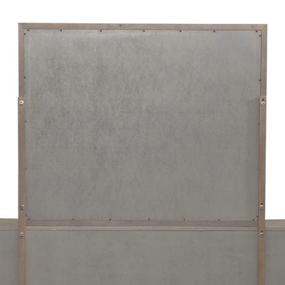 Brentwood Rectangular Landscape Mirror - Sandstone Oak Wood Frame