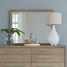 Brentwood Rectangular Landscape Mirror - Sandstone Oak Wood Frame