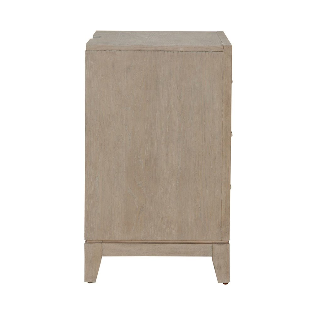 Brentwood 3 Drawer Bedroom Nightstand with AC USB Charging Station - Sandstone