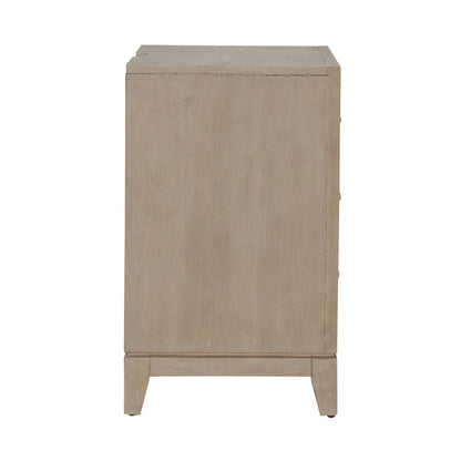Brentwood 3 Drawer Bedroom Nightstand with AC USB Charging Station - Sandstone