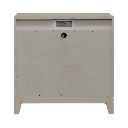 Brentwood 3 Drawer Bedroom Nightstand with AC USB Charging Station - Sandstone