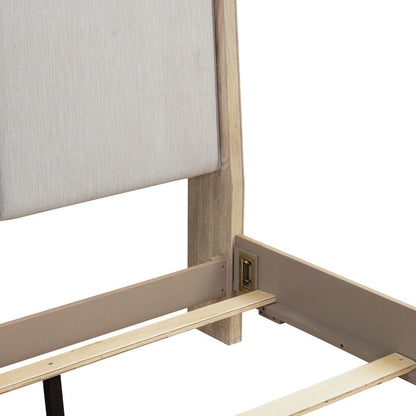 Brentwood California King Upholstered Bed - Sandstone Oak Wood