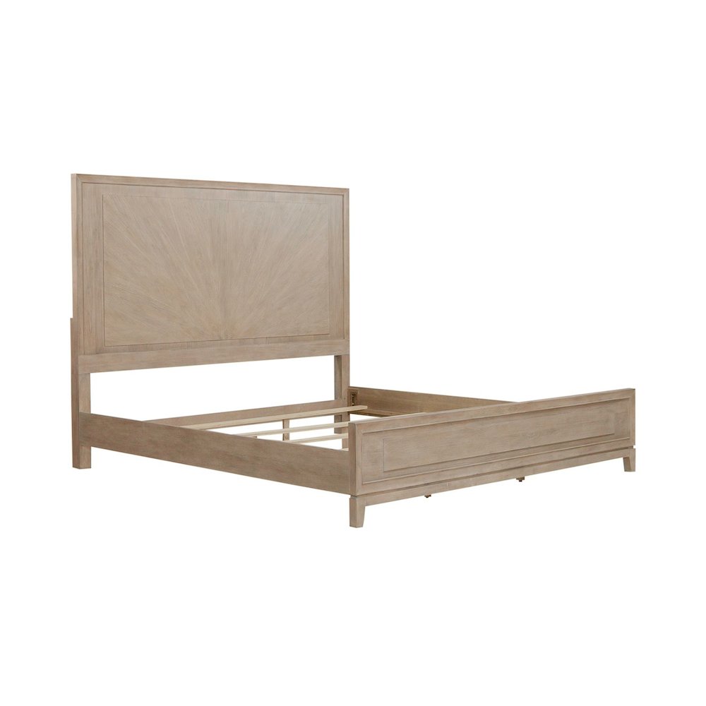 Brentwood California King Panel Bed - Sandstone Oak Wood