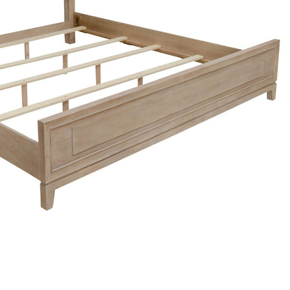 Brentwood California King Panel Bed - Sandstone Oak Wood