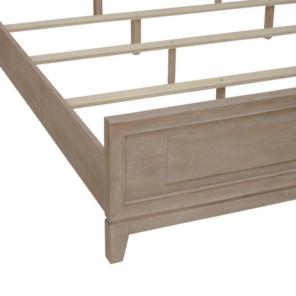 Brentwood King Panel Bed - Sandstone Oak Wood