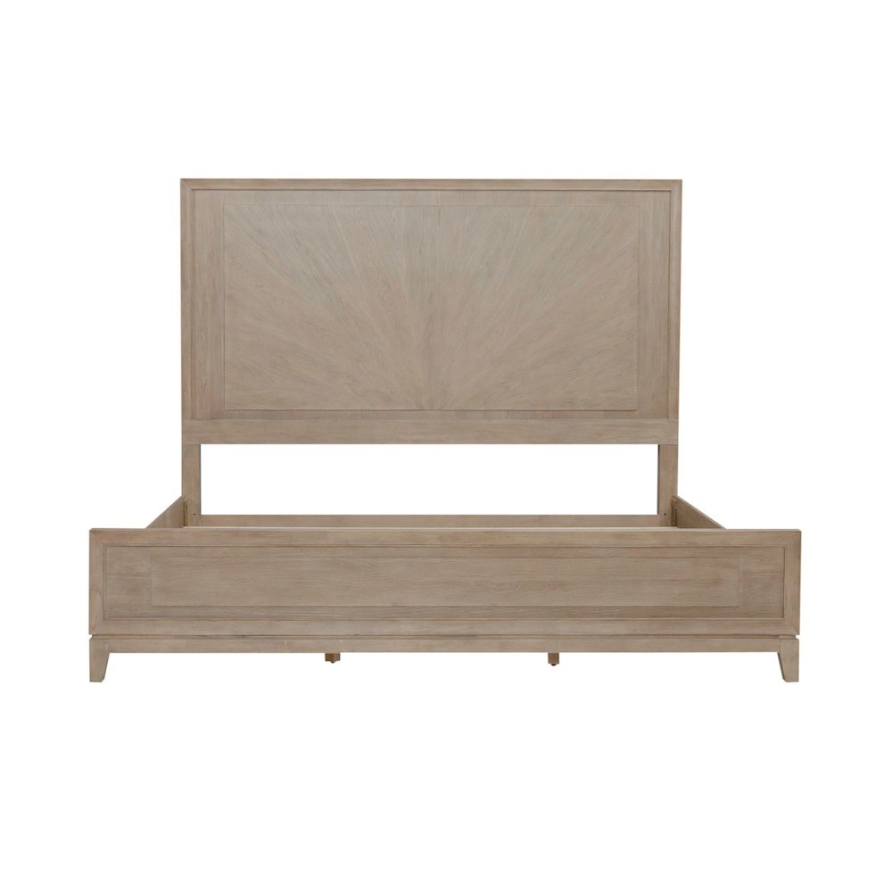 Brentwood Queen Panel Bed - Sandstone Oak Wood