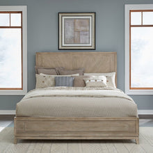 Brentwood Queen Panel Bed - Sandstone Oak Wood