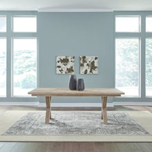 Brentwood Double Pedestal Table Set - Sandstone Oak Wood