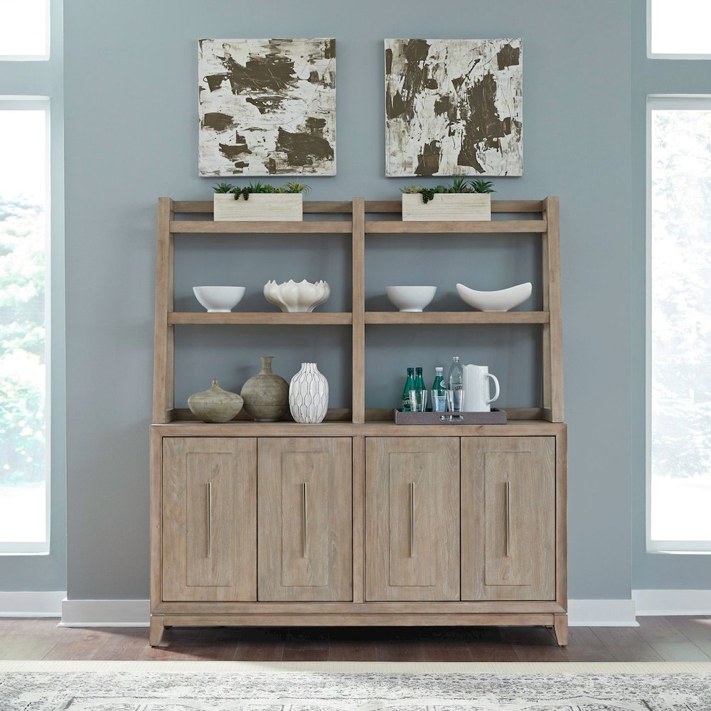 Brentwood Sideboard & Hutch - Sandstone
